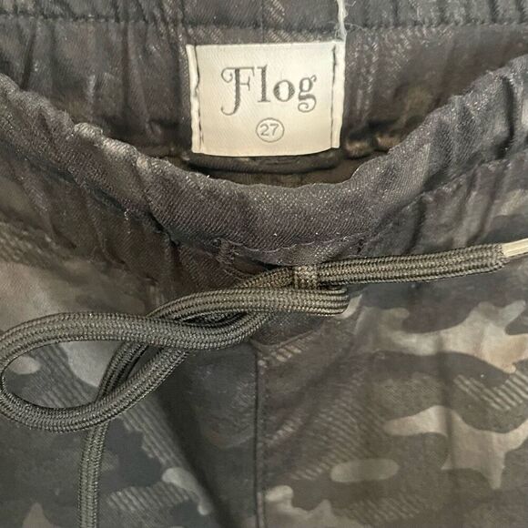 Bevy Flog Shely Black Camo Joggers Drawstring 27 - Picture 6 of 7